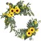 2pcs Artificial Wedding Arch Flowers for Wedding Sign (Sunflower) 4"D x 3"W x 1"H